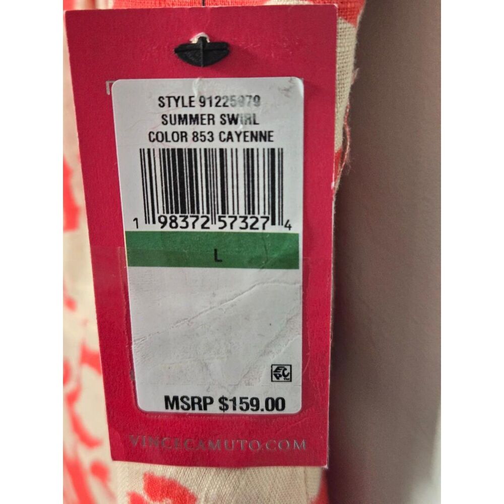NWT Vince Camuto Cayenne Cream Floral Mini Dress Women’s Size L. - Picture 9 of 16